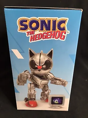 Jakks Gold Sonic The Hedgehog 4” Mecha Sonic With 1-Up Monitor Action Figure • $22