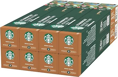 STARBUCKS House Blend By Nespresso Medium Roast Coffee Capsules 8 X 10 • £16.70