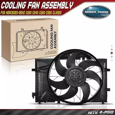 Radiator Cooling Fan Assembly For Mercedes-Benz W203 W209 C CLK-Class 2035001693 • $220.79