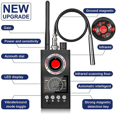 K68 Anti-Spy Scanner Detector RF Camera GSM Audio Bug GPS Finder Tracker • $45.99
