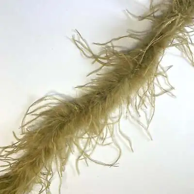 £1.90 • Buy Ostrich & Marabou Feather Boa Trim Per 10cm - Gold