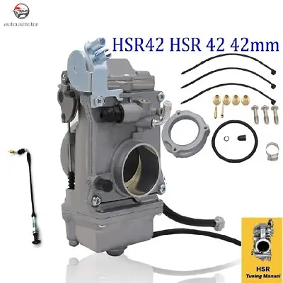 Carburetor With Choke Cable For Mikuni Harley Davidson HSR42mm Twin Cam TM42-6 • $115.89