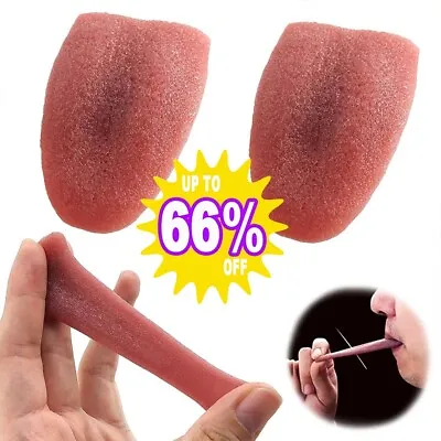 Funny Realistic Fake Tongue Decompression Toys Halloween Vulgar Joke Prank Gifts • £2.50