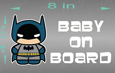 BATMAN Baby On Board Vinyl Decal Bumper Sticker Vehicle Window Kids Graphics • $2.99