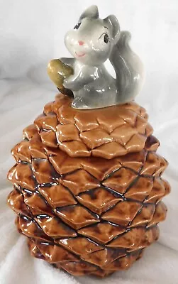 Vintage METLOX Squirrel Sitting On Pinecone Cookie Jar USA USED MINT • $85.99