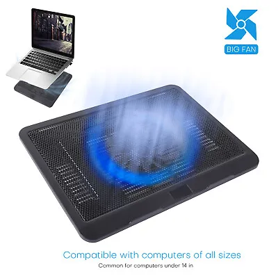 USB Laptop Cooler Cooling Pad Stand Adjustable 1 Fan For Game PC Notebook Stand • $12.99