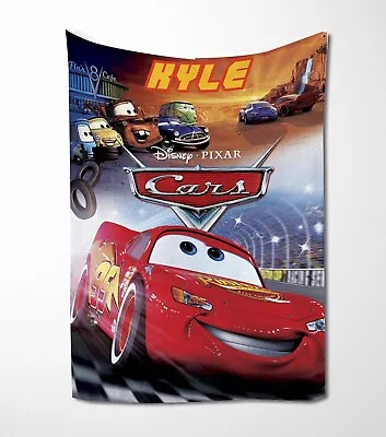 Personalized Cars Lightning McQueen Plush Fleece Blanket  Bedding Set • $39.98