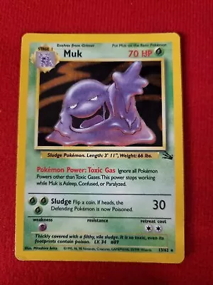 Holo Muk 13/62 Fossil Rare Pokemon Cards Wotc Vintage Wizards Tcg • £1.99