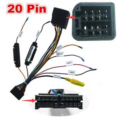 Universal 20 Pin Car Stereo Radio ISO Wiring Harness Connector Adaptor Cable  • $20.60