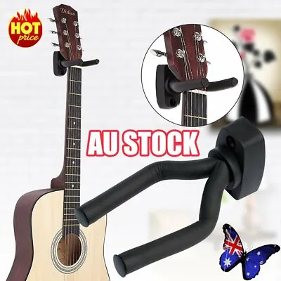 $9.25 • Buy Guitar Wall Mount Bracket Hanger Padded Hook Mount Holder Ukulele Stand Rack AQC