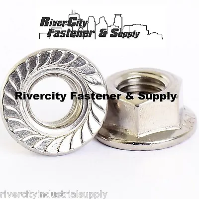 (25) M10-1.5 Stainless Serrated Flange Lock Nut Spin M10x1.5 Nuts 10mm X 1.5 • $16.88