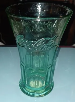Vtg Libbey Coca Cola Flared Tumbler Green Tinted Glass 16 Oz Genuine Coke Brand • $12.50