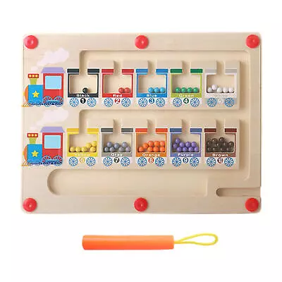 Magnetic Color And Number Maze Montessori Magnet Puzzle Board Educational Toys • $36.29