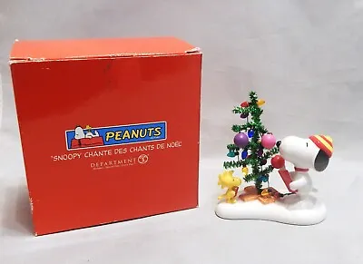 Department 56 Peanuts Snoopy Singing Christmas Carols Figurine • $23