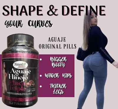 Aguaje Hinojo Maca Triple 100% Natural Aumenta Caderas/Gluteos/Piernas & Bustos • $30