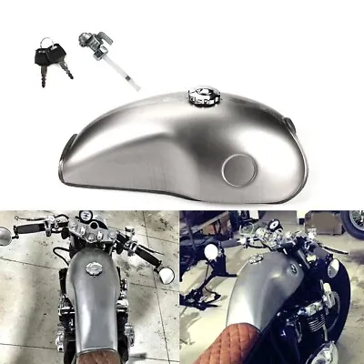 Cafe Racer Motorcycle Gas Fuel Tank Iron 10L 2.6 Gallon For Suzuki Yamaha Honda • $159