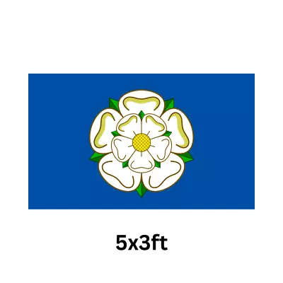 5x3ft Yorkshire Rose Flag - Premium 75D Polyester - Free Delivery • £5.99