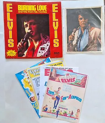Elvis Presley-Burning Love And Hits From His Movies Vol 2 1972 LP & Bonus Photo • $85