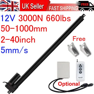 DC 12V 3000N Linear Actuator 2~40inch Electric Linear Motor For Door Opener Fast • £19.37