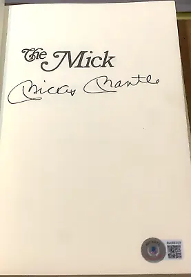  The Mick  By Mickey Mantle With Herb Gluck Signed Auto Hard Cover Book NICE BAS • $399.95
