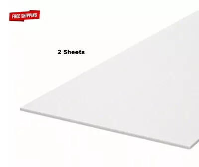 $14.98 • Buy 2 - 1/16  Thick High Density Polyethylene Off-White Sheets 12  L X 12  W HDPE