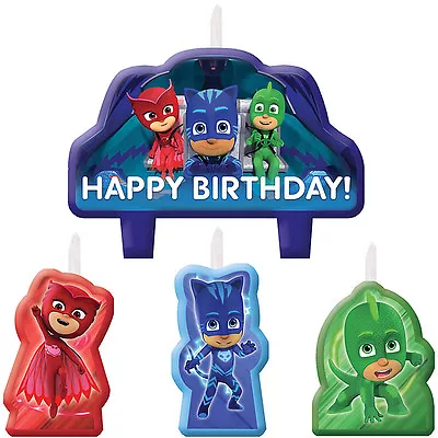 PJ Masks Party Supplies CANDLES Mini Moulded Pack Of 4  • $9.95