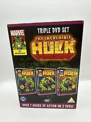 THE INCREDIBLE HULK 1-3 Marvel Triple DVD Set 2 Disc Sealed/ 1 Opened. • £27.99