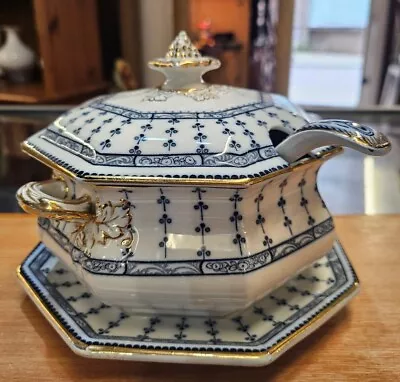 Vintage Losol Ware Keeling And Co. 'Pom Pa Dour'  Lidded Tureen Spoon And Plate • £35