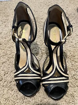 L.a.m.b. By Gwen Stefani Black High Heels Size 8 Leather  • $19.23