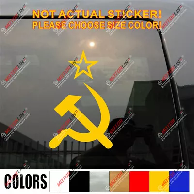 USSR State Flag Russian Soviet Union Hammer And Sickle Decal Sticker Car Vinyl • $2.50