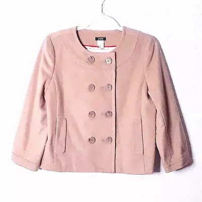 J.Crew Wool Cashmere Blend Crop Jacket Coat Size 4 EUC! Soft Classic Tan Beige • $17.50