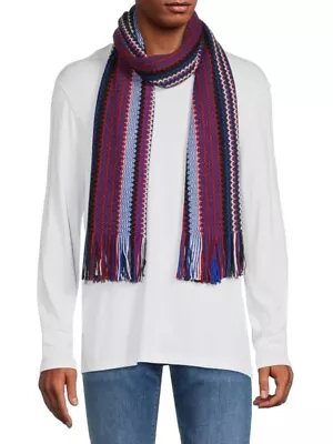 NWT $280 Missoni Zig Zag Geometric Stripe Fringed Wool Blend Scarf Made In Italy • $149