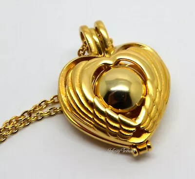 £29.99 • Buy Angel Wings Heart Cremation Urn Necklace Keepsake Pendant Ashes Fur Hair Stash