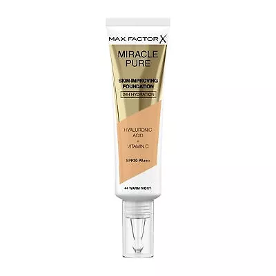 Max Factor Miracle Pure Foundation Warm Ivory 44 • £10.64