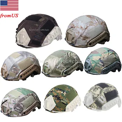 Tactical Helmet Cover For FAST Helmet Army Military Airsoft Headwear Paintball • $16.99