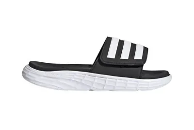 $86 • Buy Adidas Men's Duramo SL Slides Slip On Sandals US 10 /EU 44 BLK/WHT Footwear