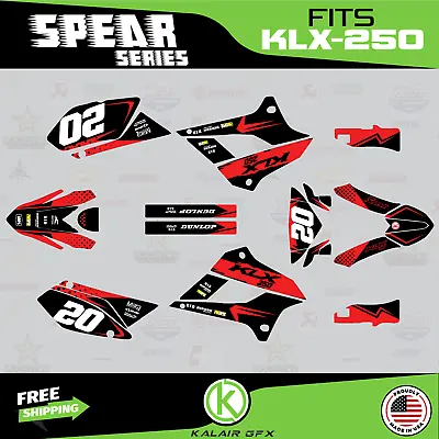 $79.99 • Buy Graphics Kit For Kawasaki KLX250 (2008-2020) KLX 250 Spear Series - Red