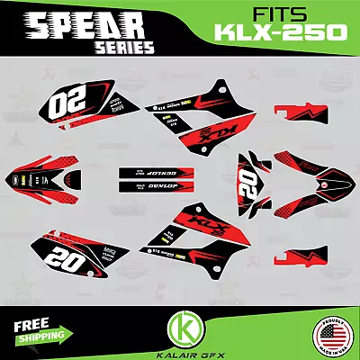$79.99 • Buy Graphics Kit For Kawasaki KLX250 (2008-2020) KLX 250 Spear Series - Red