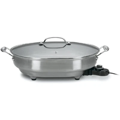 $139.95 • Buy Cuisinart CSK-150 1500-Watt Nonstick Oval Electric Skillet,Brushed Stainless