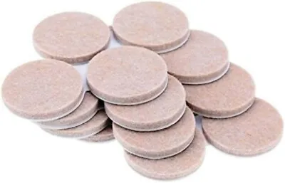 Round FURNITURE Chair Table FEET FELT PADS ~ Adhesive Floor Protectors (19 Mm • £1.99