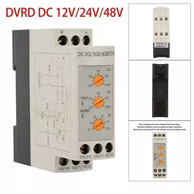 DVRD - 12/24/48 DC Voltage Sensitive Monitor Relay Under & Over Voltage Relay • $29.99