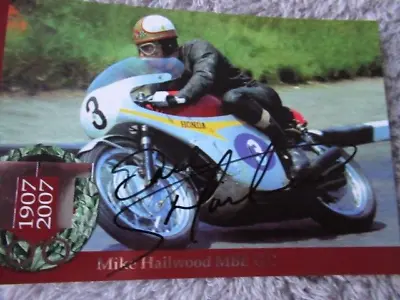 TT Centenary Postcard Of Mike Hailwood Signed By His Son David • £14.99