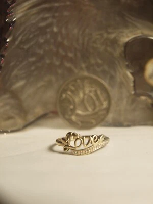 375 Yellow Gold Love - Heart Ring / Ring Size : M • $138.95