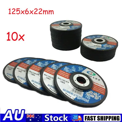 $29.49 • Buy 10X 5  Grinding Discs Wheels 125mm X 6mm Metal Steel Angle Grinder Cutting Flap