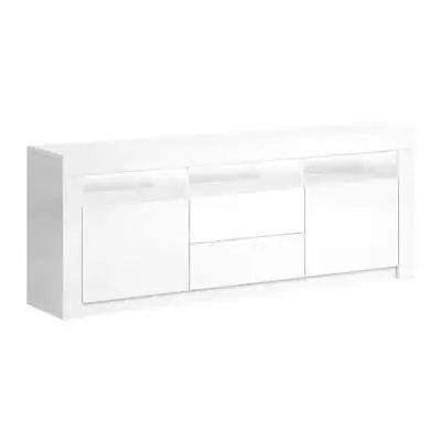 $162.99 • Buy Artiss TV Cabinet Entertainment Unit Stand RGB LED Gloss Drawers 160cm White
