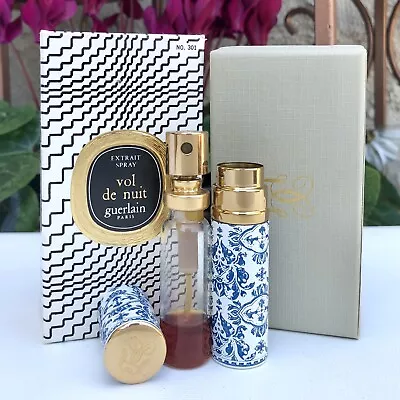 💝Vintage Vol De Nuit Guerlain Parfum Extrait Spray Mini Perfume In Box 25% Full • $69.99