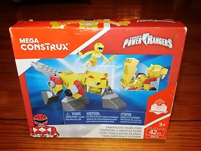 NEW Mega Bloks Sabans Power Rangers Mega Construx Sabertooth Tiger BOX FLAWS  • $31.31