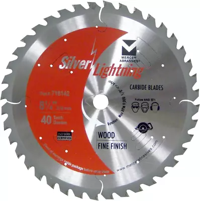 718142 40-Tooth ATB Carbide Wood Cutting Blade With 8-1/4-Inch Diameter And 5/8- • $24.87