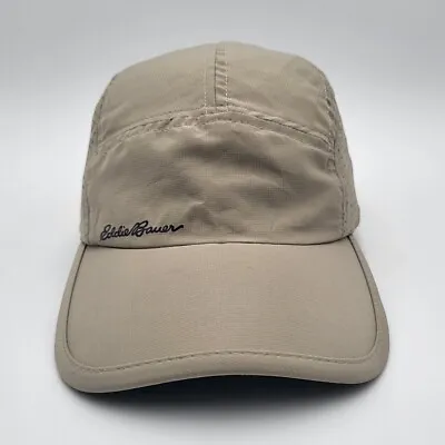 Eddie Bauer FREESHADE Khaki Strapback Vented 5 Panel Hat Cap Gorpcore Mens • $14.95