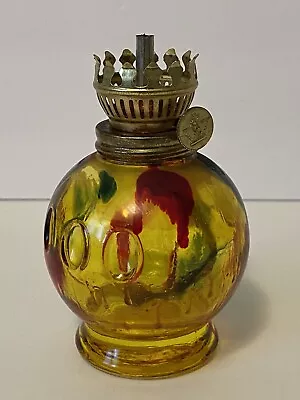 Japanese Glass Kerosene Lamp Small Colorful Vintage • $18.55